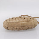 Miu Miu Matelasse Shoulder Bag Leather 2way Beige Gold Auth yk20963V-11