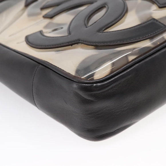 CHANEL Triple Coco Chain Shoulder Bag Leather Black Gold CC Auth yk20964V