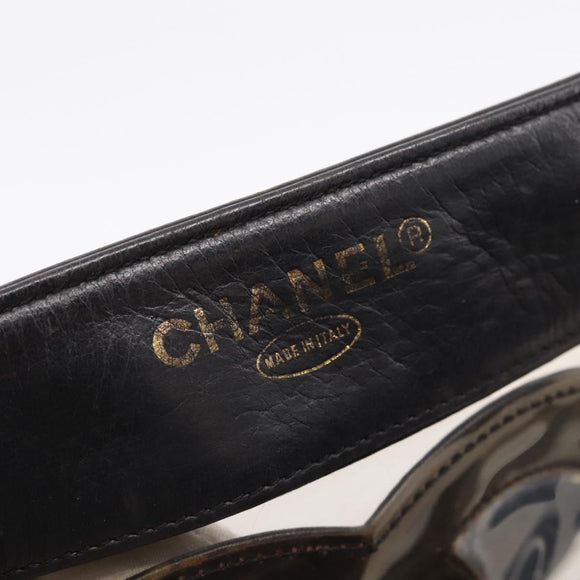 CHANEL Triple Coco Chain Shoulder Bag Leather Black Gold CC Auth yk20964V