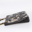 CHANEL Triple Coco Chain Shoulder Bag Leather Black Gold CC Auth yk20964V-3