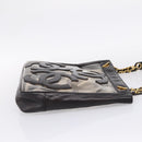 CHANEL Triple Coco Chain Shoulder Bag Leather Black Gold CC Auth yk20964V-4