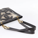 CHANEL Triple Coco Chain Shoulder Bag Leather Black Gold CC Auth yk20964V-7