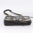 CHANEL Triple Coco Chain Shoulder Bag Leather Black Gold CC Auth yk20964V-5