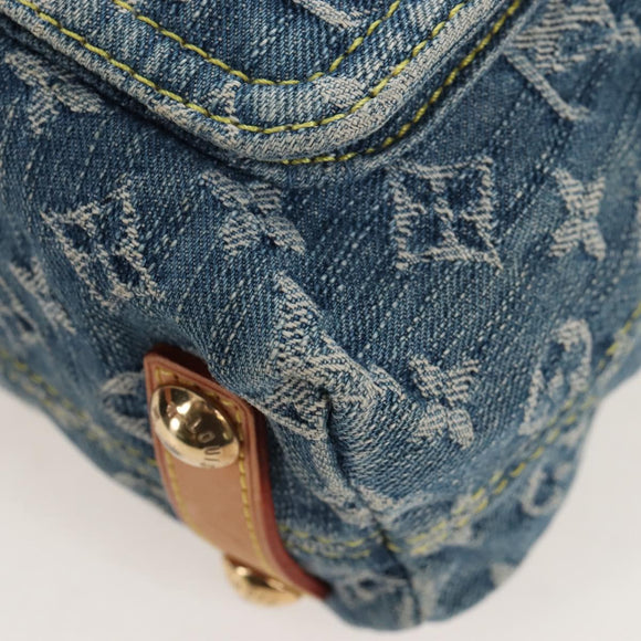 LOUIS VUITTON Monogram Denim Buggy PM Bag Blue M95049 LV Auth yk20968SAM