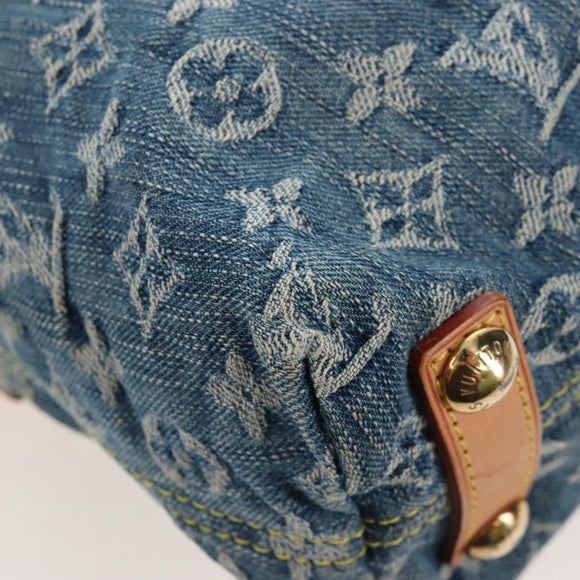 LOUIS VUITTON Monogram Denim Buggy PM Bag Blue M95049 LV Auth yk20968SAM