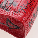 Balenciaga Graffiti Mini City Hand Bag Leather 2way Red 300295 Auth yk20970SAM-16