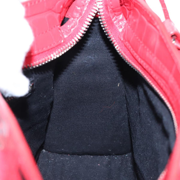 Balenciaga Graffiti Mini City Hand Bag Leather 2way Red 300295 Auth yk20970SAM