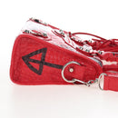 Balenciaga Graffiti Mini City Hand Bag Leather 2way Red 300295 Auth yk20970SAM-5