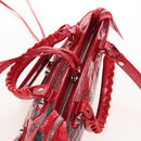 Balenciaga Graffiti Mini City Hand Bag Leather 2way Red 300295 Auth yk20970SAM-6