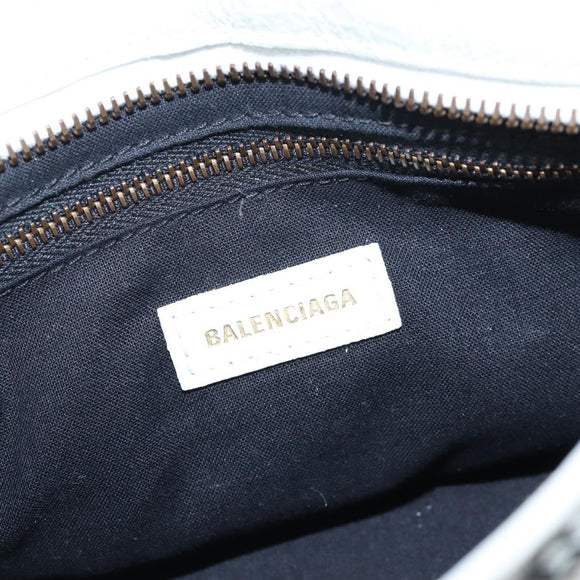 Balenciaga Graffiti The City Mini Bag Leather 2way White 300295 Auth yk20973M