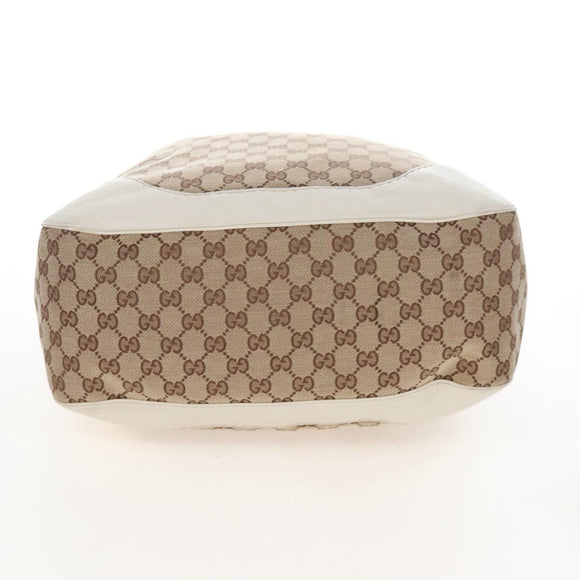 GUCCI GG Canvas Shoulder Bag Beige Gold 203506 Auth yk20974V
