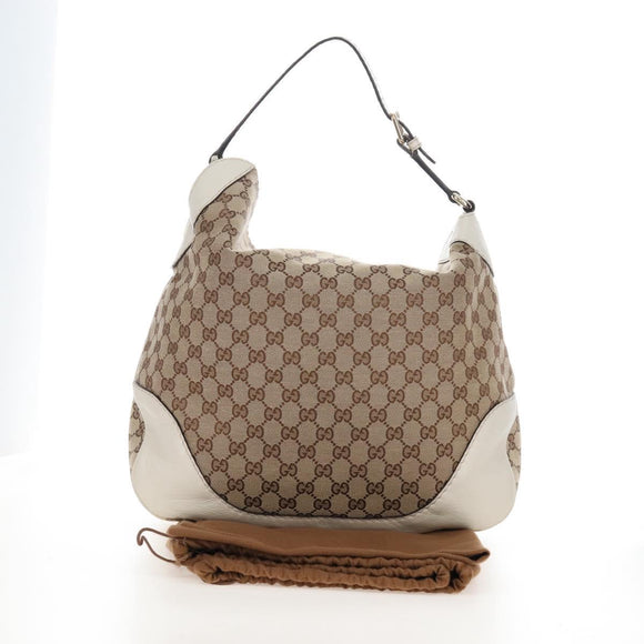 GUCCI GG Canvas Shoulder Bag Beige Gold 203506 Auth yk20974V