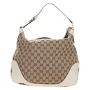 GUCCI GG Canvas Shoulder Bag Beige Gold 203506 Auth yk20974V-3