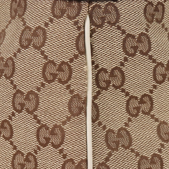 GUCCI GG Canvas Shoulder Bag Beige Gold 203506 Auth yk20974V