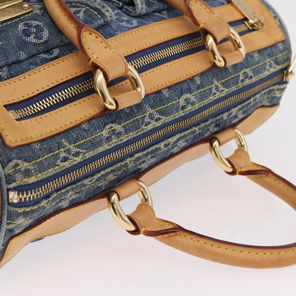 LOUIS VUITTON Monogram Denim Neo Speedy Hand Bag Blue M95019 LV Auth yk20976V