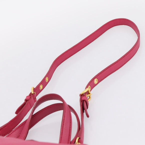 Miu Miu Hand Bag Leather Pink Gold Auth yk20977V