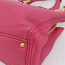 Miu Miu Hand Bag Leather Pink Gold Auth yk20977V-17