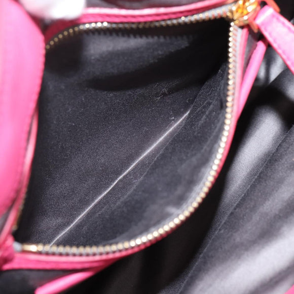 Miu Miu Hand Bag Leather Pink Gold Auth yk20977V