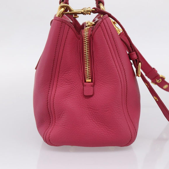 Miu Miu Hand Bag Leather Pink Gold Auth yk20977V