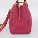 Miu Miu Hand Bag Leather Pink Gold Auth yk20977V-4