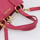 Miu Miu Hand Bag Leather Pink Gold Auth yk20977V-7