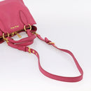 Miu Miu Hand Bag Leather Pink Gold Auth yk20977V-8