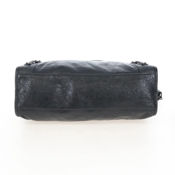 Balenciaga Le City Hand Bag Leather 2way Black 823058 Auth yk20979SAM