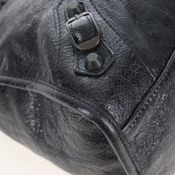 Balenciaga Le City Hand Bag Leather 2way Black 823058 Auth yk20979SAM