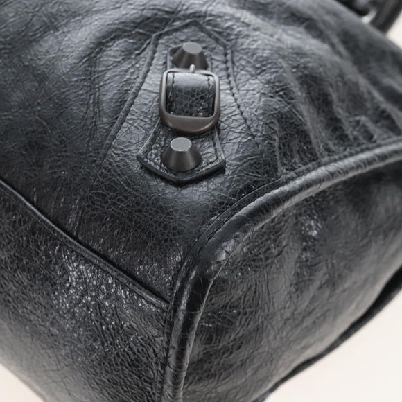 Balenciaga Le City Hand Bag Leather 2way Black 823058 Auth yk20979SAM