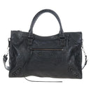Balenciaga Le City Hand Bag Leather 2way Black 823058 Auth yk20979SAM-2