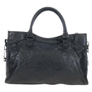 Balenciaga Le City Hand Bag Leather 2way Black 823058 Auth yk20979SAM-3