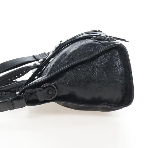 Balenciaga Le City Hand Bag Leather 2way Black 823058 Auth yk20979SAM