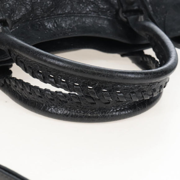 Balenciaga Le City Hand Bag Leather 2way Black 823058 Auth yk20979SAM