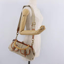 Miu Miu Bamboo Hand Bag Cotton 2way Beige Gold Auth yk20980V-29
