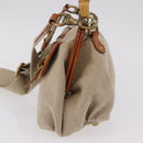 Miu Miu Bamboo Hand Bag Cotton 2way Beige Gold Auth yk20980V-3