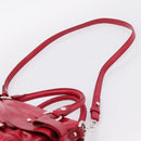 Miu Miu Hand Bag Leather 2way Red Silver Auth yk20982SAM-15