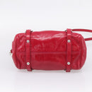 Miu Miu Hand Bag Leather 2way Red Silver Auth yk20982SAM-5