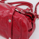 Miu Miu Hand Bag Leather 2way Red Silver Auth yk20982SAM-9