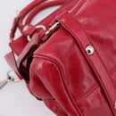 Miu Miu Hand Bag Leather 2way Red Silver Auth yk20982SAM-18