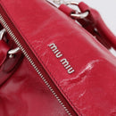 Miu Miu Hand Bag Leather 2way Red Silver Auth yk20982SAM-20