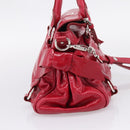 Miu Miu Hand Bag Leather 2way Red Silver Auth yk20982SAM-3