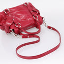 Miu Miu Hand Bag Leather 2way Red Silver Auth yk20982SAM-8