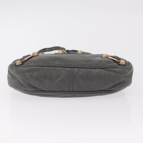 Balenciaga Giant hip Shoulder Bag Leather Gray Gold 237203 Auth yk20983A
