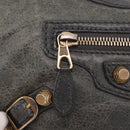 Balenciaga Giant hip Shoulder Bag Leather Gray Gold 237203 Auth yk20983A-21