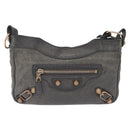 Balenciaga Giant hip Shoulder Bag Leather Gray Gold 237203 Auth yk20983A-13