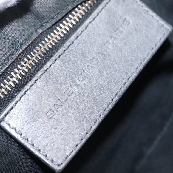 Balenciaga Giant hip Shoulder Bag Leather Gray Gold 237203 Auth yk20983A