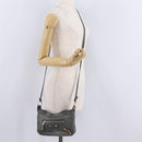 Balenciaga Giant hip Shoulder Bag Leather Gray Gold 237203 Auth yk20983A-27