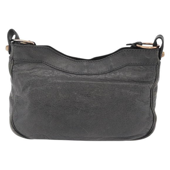 Balenciaga Giant hip Shoulder Bag Leather Gray Gold 237203 Auth yk20983A
