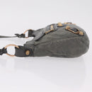 Balenciaga Giant hip Shoulder Bag Leather Gray Gold 237203 Auth yk20983A-4