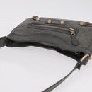 Balenciaga Giant hip Shoulder Bag Leather Gray Gold 237203 Auth yk20983A-6